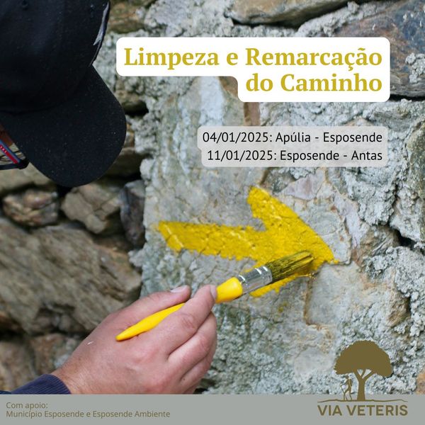 mão a pintar uma seta amarela