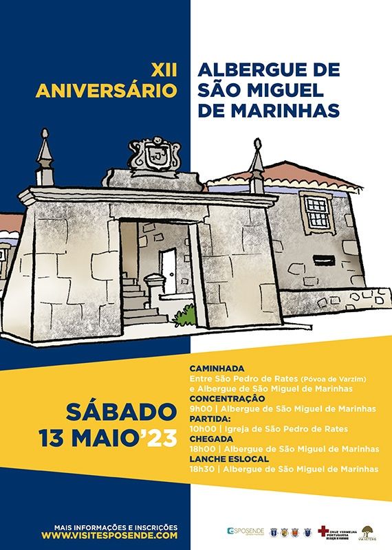 Imagem estilizada como desenho do Albergue das Marinhas